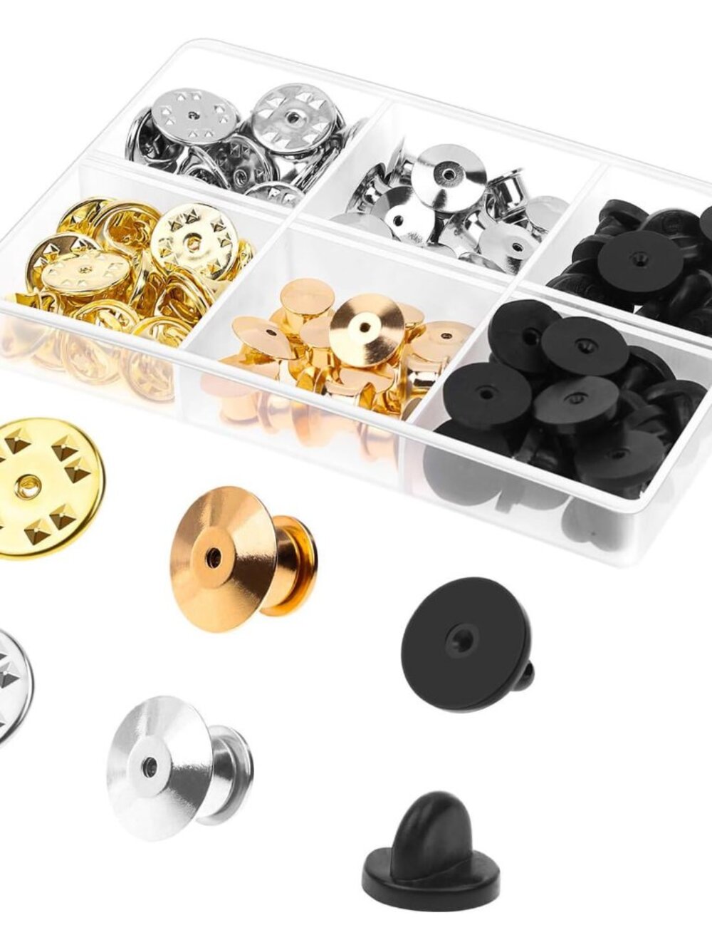 84pcs Locking Pin Backs - Lapel Push Pin Keeper Blank Locks for Disney, Enamel,